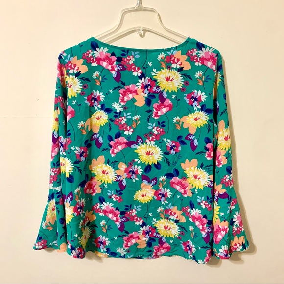 Counterparts Floral Green Blouse/Top - Large - Picture 3 of 7
